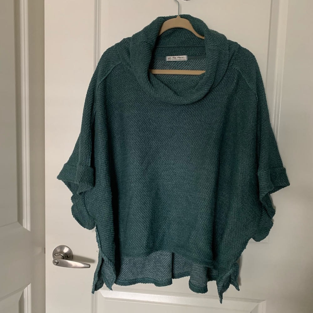 Free people oversized cowl neck poncho